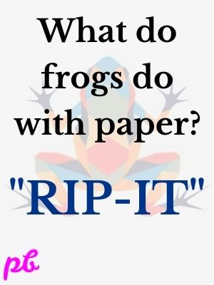 What do frogs do with paper