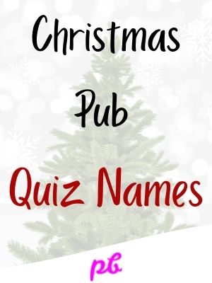 Christmas Pub Quiz Names