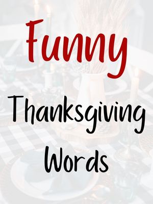 Funny Thanksgiving Words