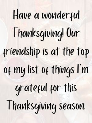 Thanksgiving Best Friend Quotes