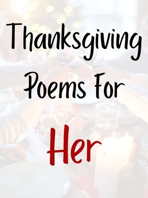 Thanksgiving Poems For Her